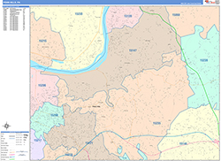 Penn Hills Wall Map Color Cast Style 2026